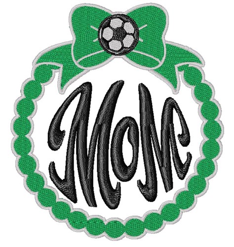 Soccer Mom Ornament Machine Embroidery Design