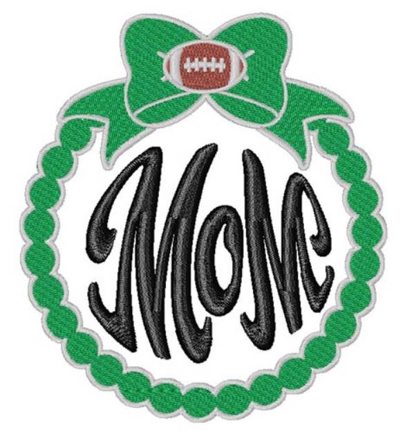 Picture of Football Mom  Machine Embroidery Design