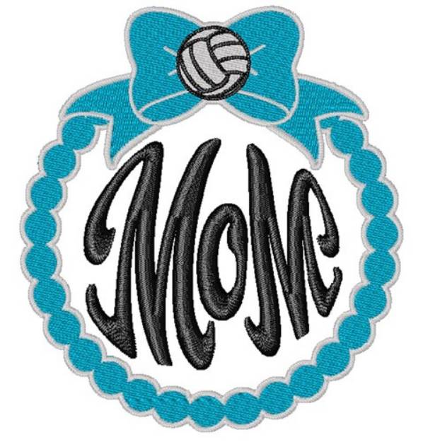 Picture of Volleyball Mom   Machine Embroidery Design