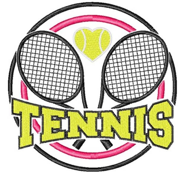 Picture of Tennis Collage Machine Embroidery Design