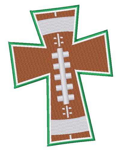 Football Cross Machine Embroidery Design