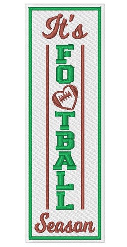 Its Football Season Bookmark Machine Embroidery Design