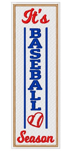 Its Baseball Season Machine Embroidery Design