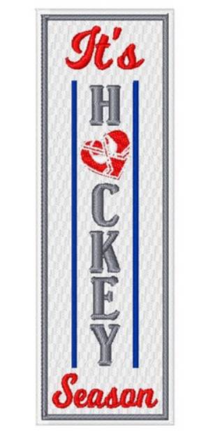 Picture of Its Hockey Season Bookmark Machine Embroidery Design
