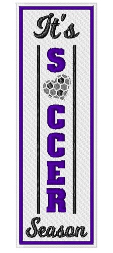 Its Soccer Season Bookmark Machine Embroidery Design