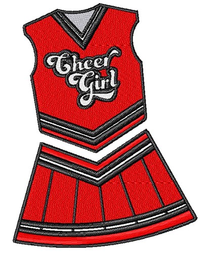Cheer Uniform Machine Embroidery Design