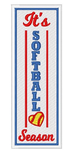 It's Softball Season Bookmark Machine Embroidery Design