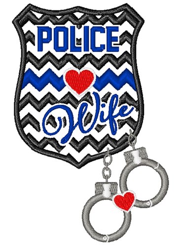 Police Wife Machine Embroidery Design