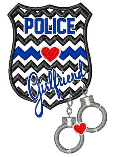 Picture of Police Girlfriend Machine Embroidery Design