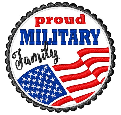 Proud Military Family Machine Embroidery Design