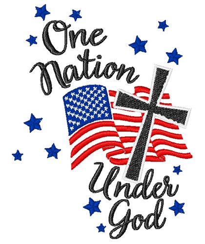 One Nation Under God Machine Embroidery Design