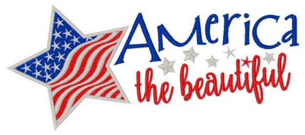 Picture of American The Beautiful Machine Embroidery Design