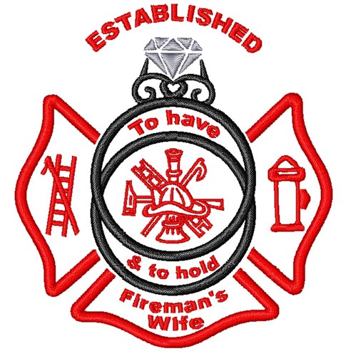 Firemans Wife Machine Embroidery Design