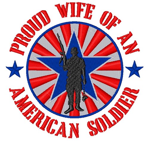 American Soldier Wife Machine Embroidery Design