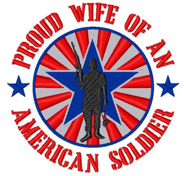 Picture of American Soldier Wife Machine Embroidery Design