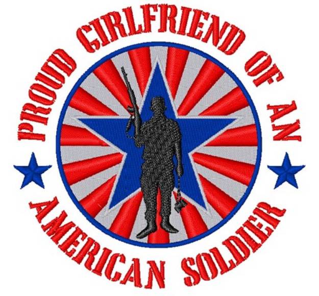 Picture of American Soldier Girlfriend Machine Embroidery Design
