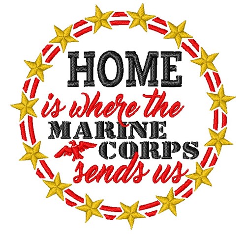 In The Marines Machine Embroidery Design