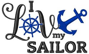 Picture of I Love My Sailor Machine Embroidery Design