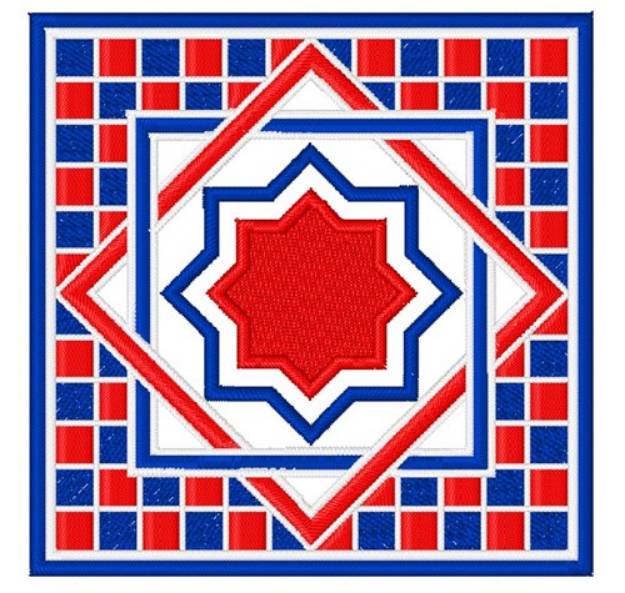 Picture of Patriotic Quilt Block Machine Embroidery Design