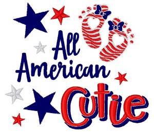 Picture of All American Cutie Machine Embroidery Design