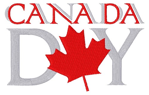 Canada Day Machine Embroidery Design