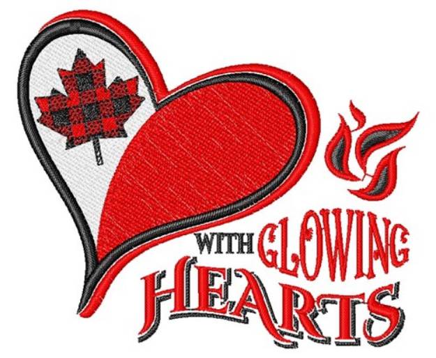 Picture of Glowing Hearts Machine Embroidery Design