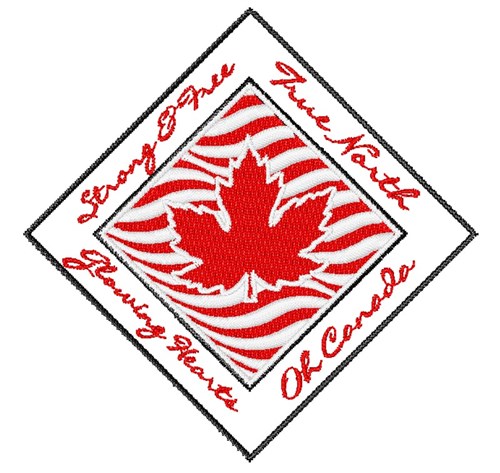Canada Strong Machine Embroidery Design