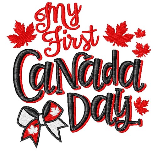 My First Canada Day Machine Embroidery Design