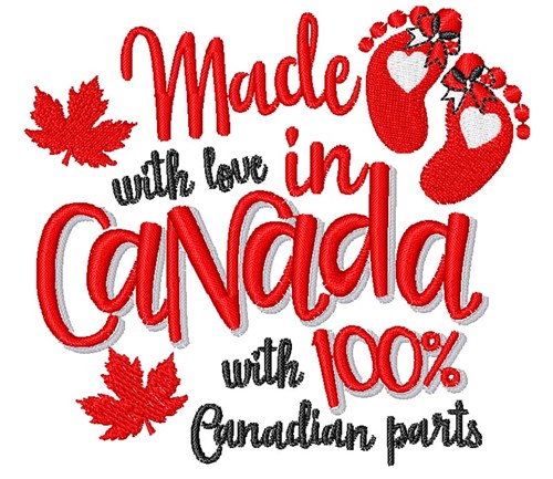 Made In Canada Machine Embroidery Design