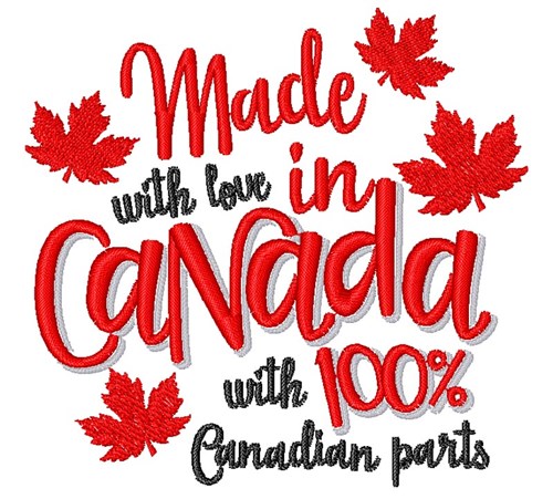 100% Canadian Machine Embroidery Design