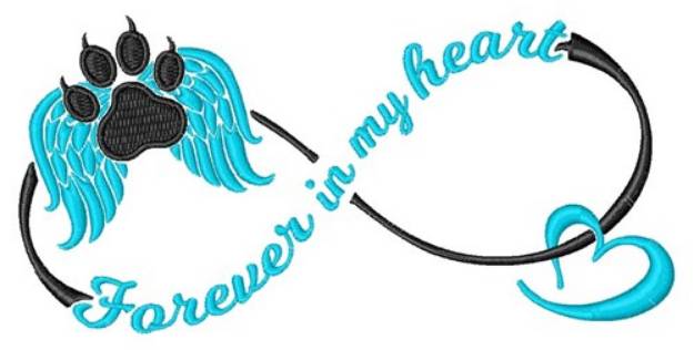 Picture of Forever My Heart Machine Embroidery Design