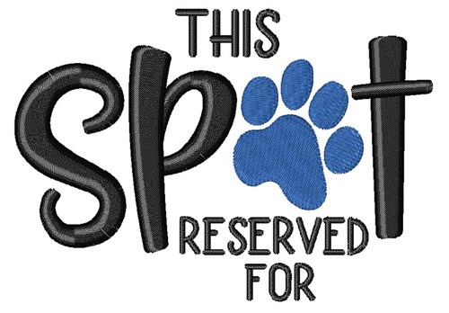 This Spot Reserved Machine Embroidery Design