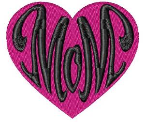 Picture of Mom Heart Machine Embroidery Design