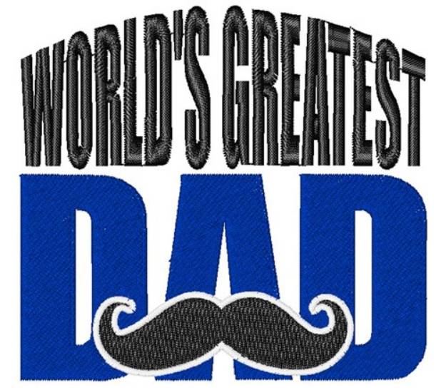Picture of Worlds Greatest Dad Machine Embroidery Design