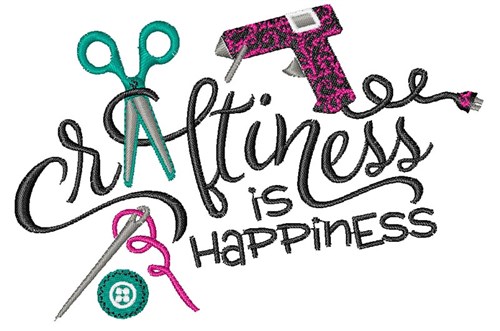 Craftiness Is Happiness Machine Embroidery Design