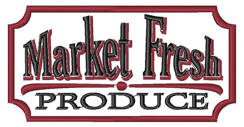 Market Fresh Produce Machine Embroidery Design