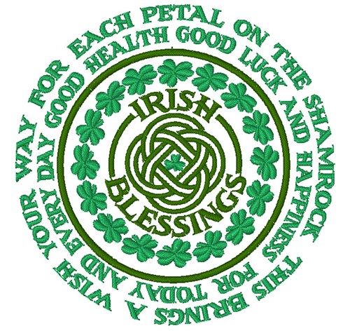Irish Blessings Machine Embroidery Design