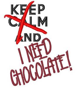 Picture of I Need Chocolate Machine Embroidery Design