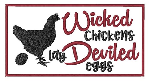 Wicked Chickens Machine Embroidery Design