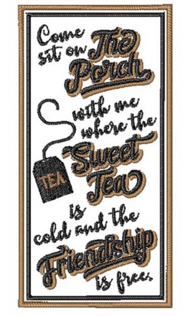 Picture of Sit On The Porch Machine Embroidery Design