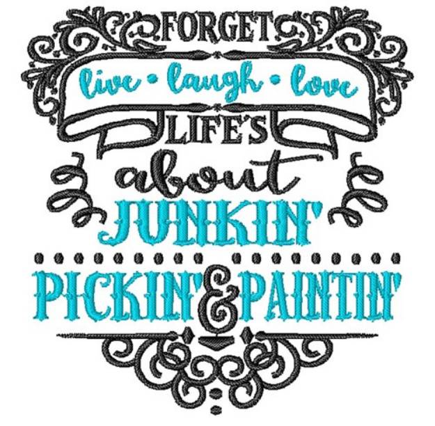Picture of Junkin Pickin & Paintin Machine Embroidery Design