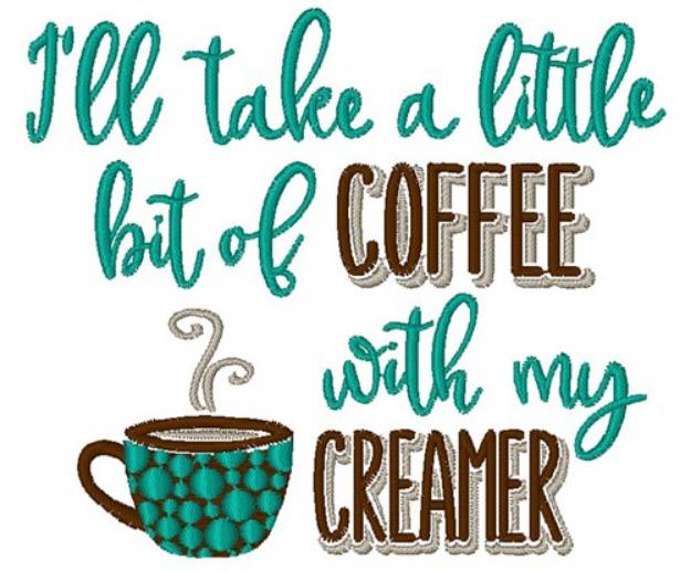 Picture of Little Big Of Coffee Creamer Machine Embroidery Design
