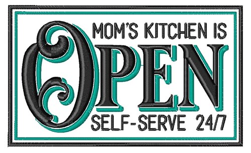 Mom's Kitchen Machine Embroidery Design