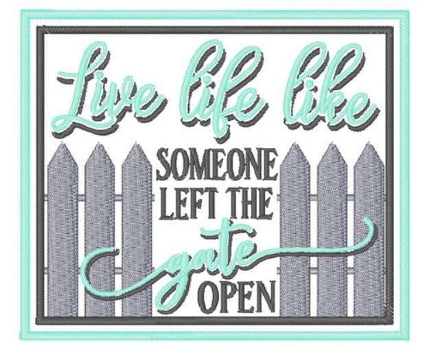 Picture of Live Life Machine Embroidery Design