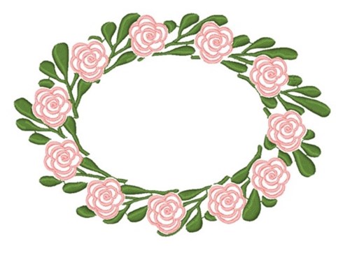 Rose Wreath Machine Embroidery Design