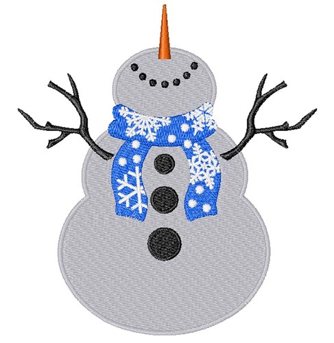 Snowman & Scarf Machine Embroidery Design