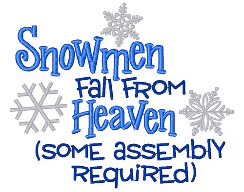 Snowmen Fall From Heaven Machine Embroidery Design