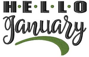 Picture of Hello January Machine Embroidery Design
