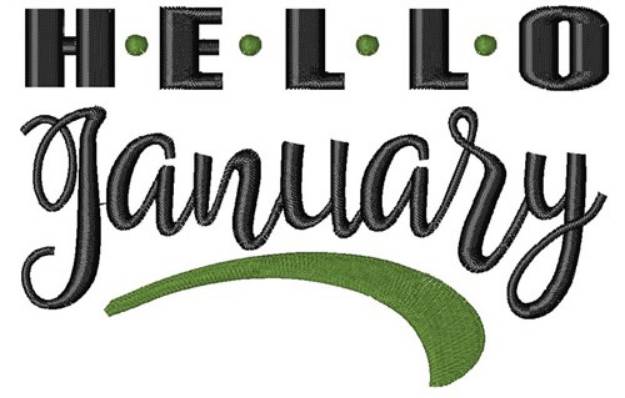 Picture of Hello January Machine Embroidery Design