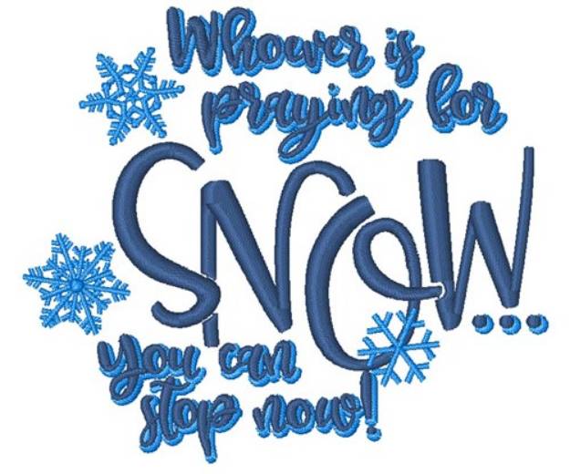 Picture of Praying For Snow Machine Embroidery Design